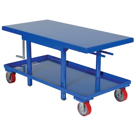 Vestil Low Profile Mech Post Table, Load Cap. 2000 lb., Platform Length: 48" MT-2448-LP